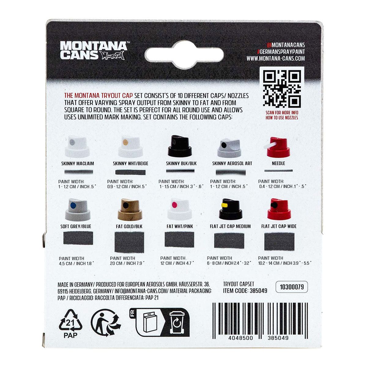 Montana Cans Try Out Cap 10 set