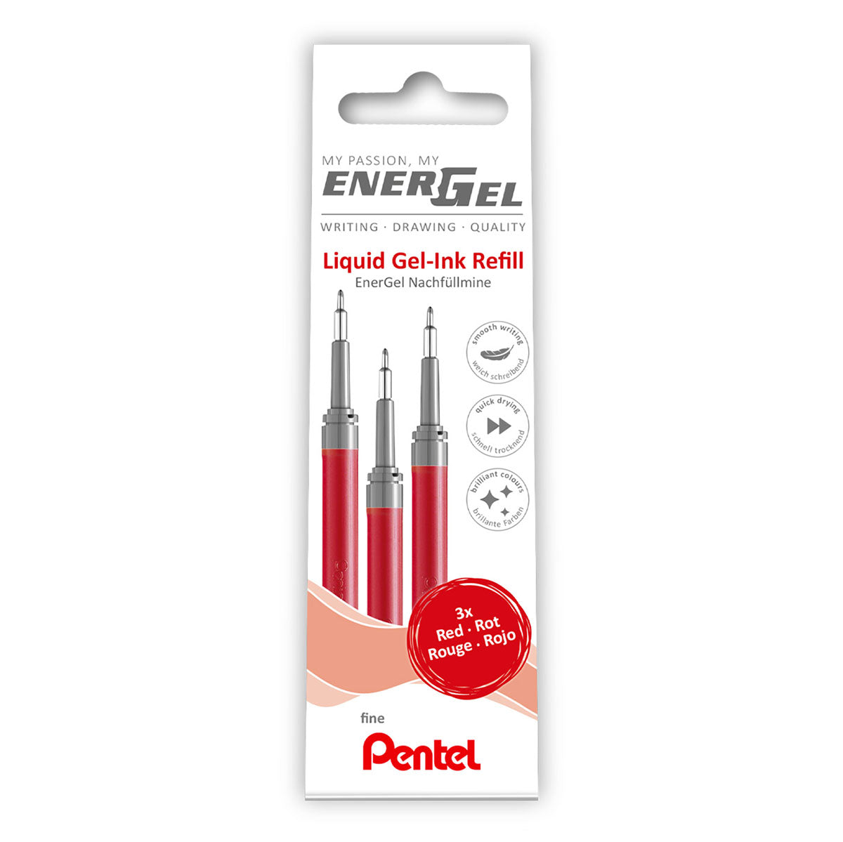 Pentel EnerGel LRN5 Needle Point Refill 0.5 mm 3-Pack - image 4