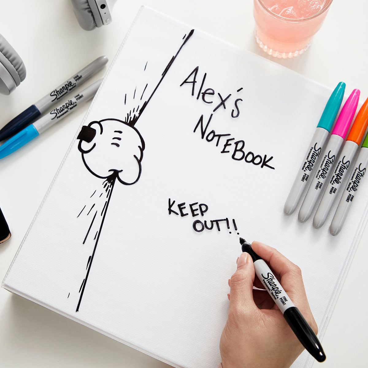 Sharpie Permanent Marker Fine Point 18 Set Mixed Colors - image 4