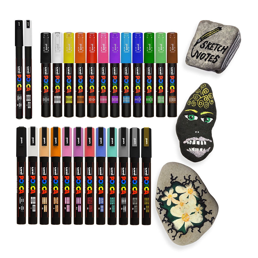 Uni Posca Markers Paint On Rocks Medium