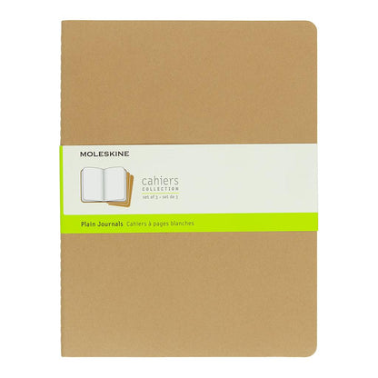 Moleskine Cahier X-Large Journal Plain Set of 3