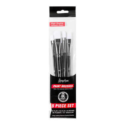 Angelus Acrylic Leather Paint Standard Brush 5 Set