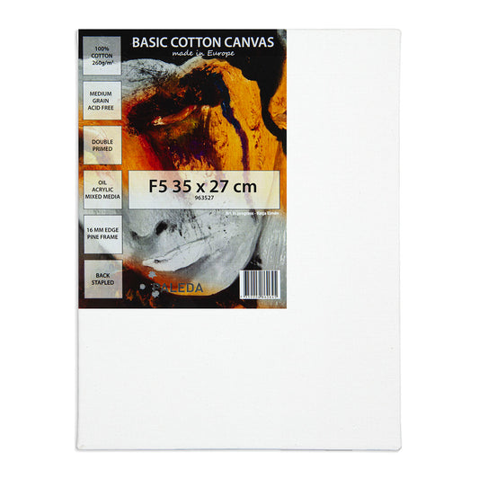 Basic Stretched Canvas 260 g Cotton F5 35 x 27 cm