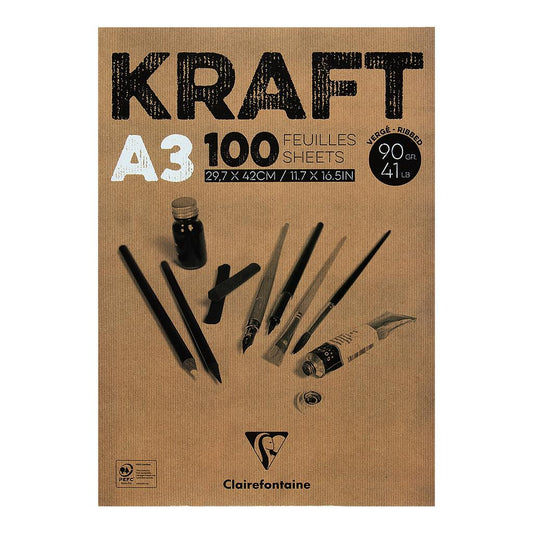 Clairefontaine Brown Kraft A3 Sketch Pad