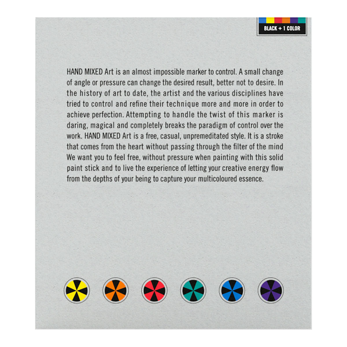 HAND MIXED Solid Paint Marker Pro ART 6 Set, Black + 1 Color