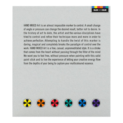 HAND MIXED Solid Paint Marker Pro ART 6 Set, Black + 1 Color