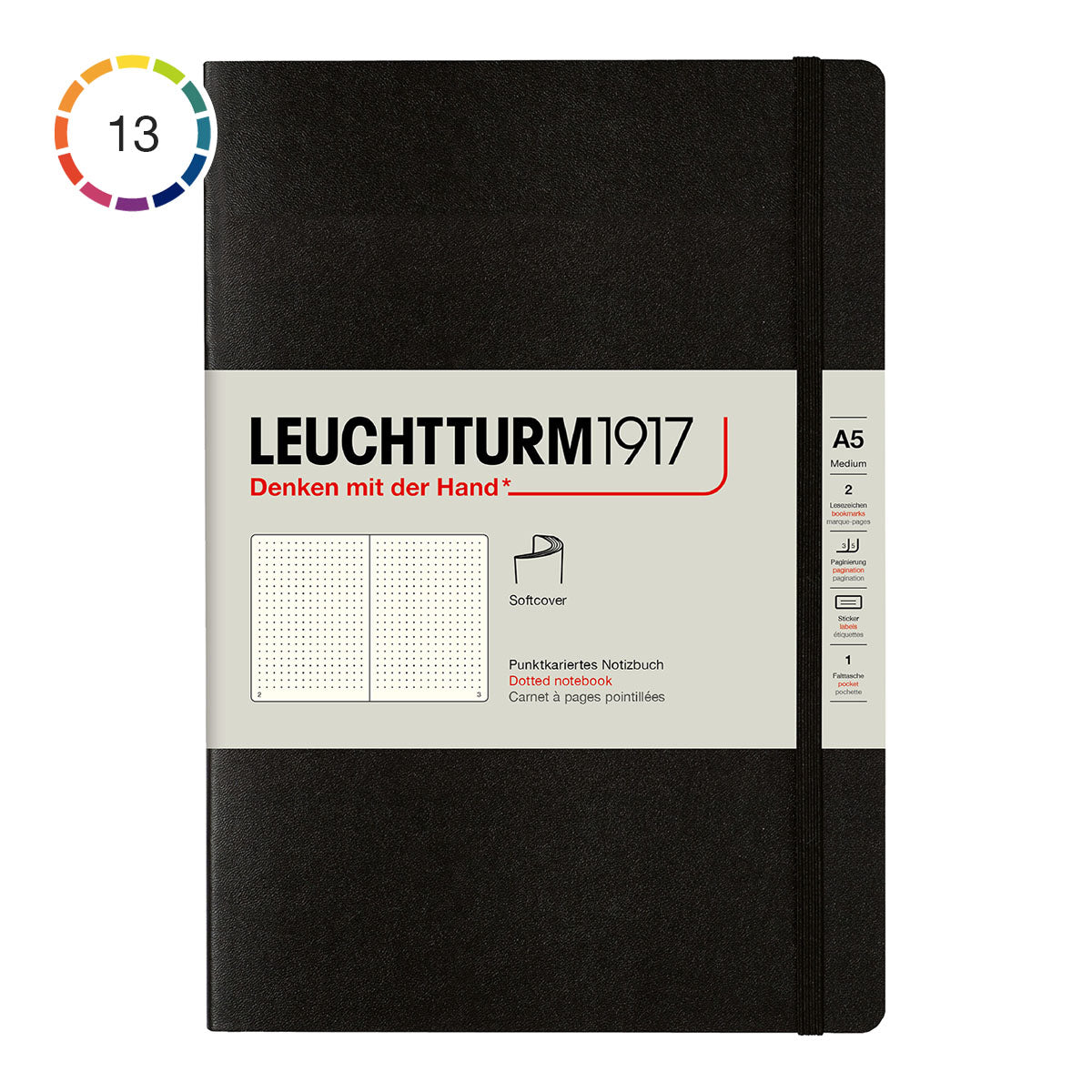 Leuchtturm1917 Notebook A5 Soft Cover, Dotted