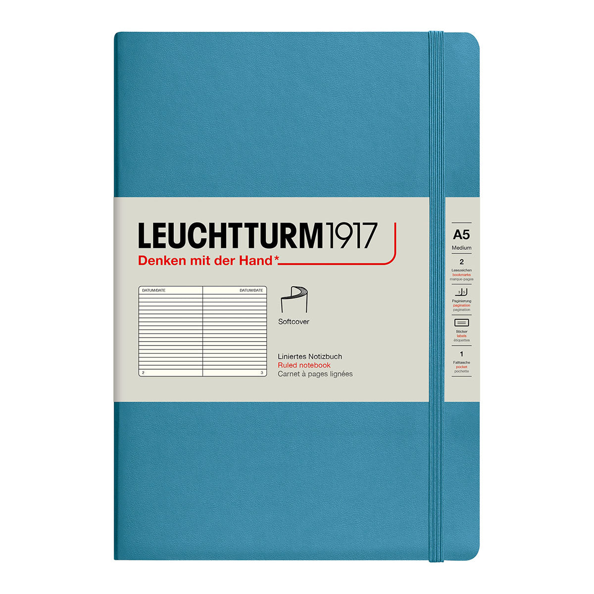 Leuchtturm1917 Notebook A5 Soft Cover, Ruled