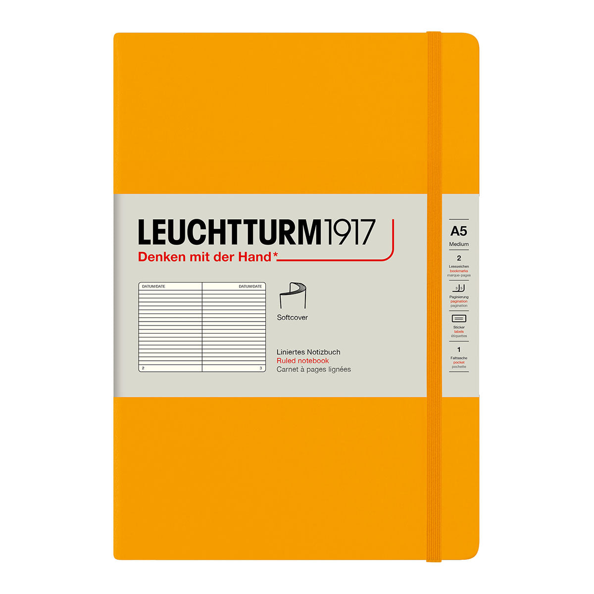 Leuchtturm1917 Notebook A5 Soft Cover, Ruled