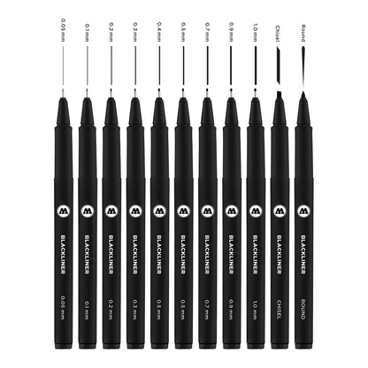 Molotow Blackliner Pens Complete 11 Set