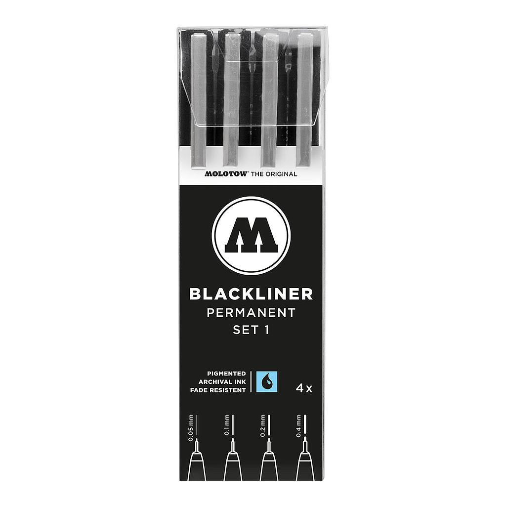 Molotow Blackliner Pens SET-1, 4 Set