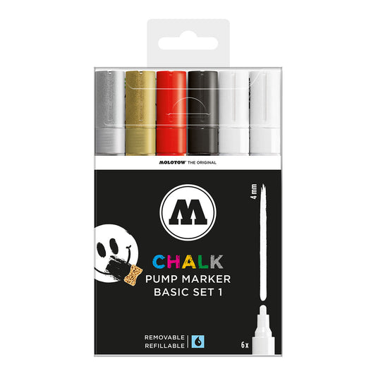 Molotow Chalk Marker 4 mm Basic 6 Set