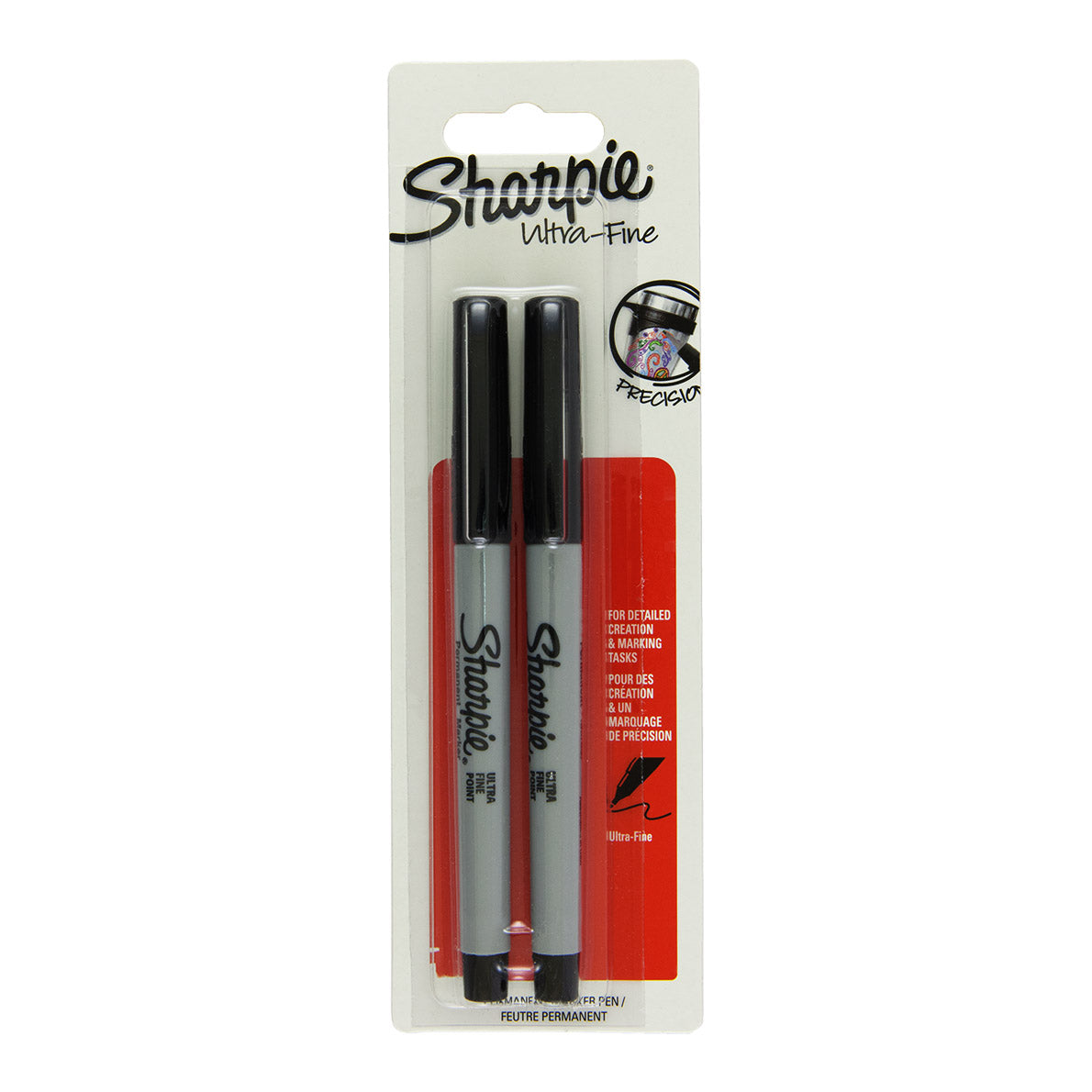 Sharpie Permanent Marker Ultra Fine Point, 0.5 mm (2-pack)