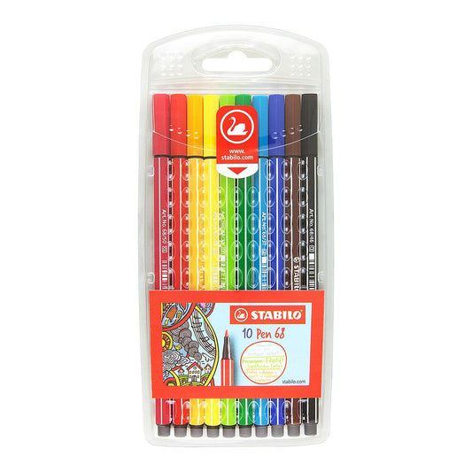 Stabilo Pen 68 Fiber-tip Pen 10 set