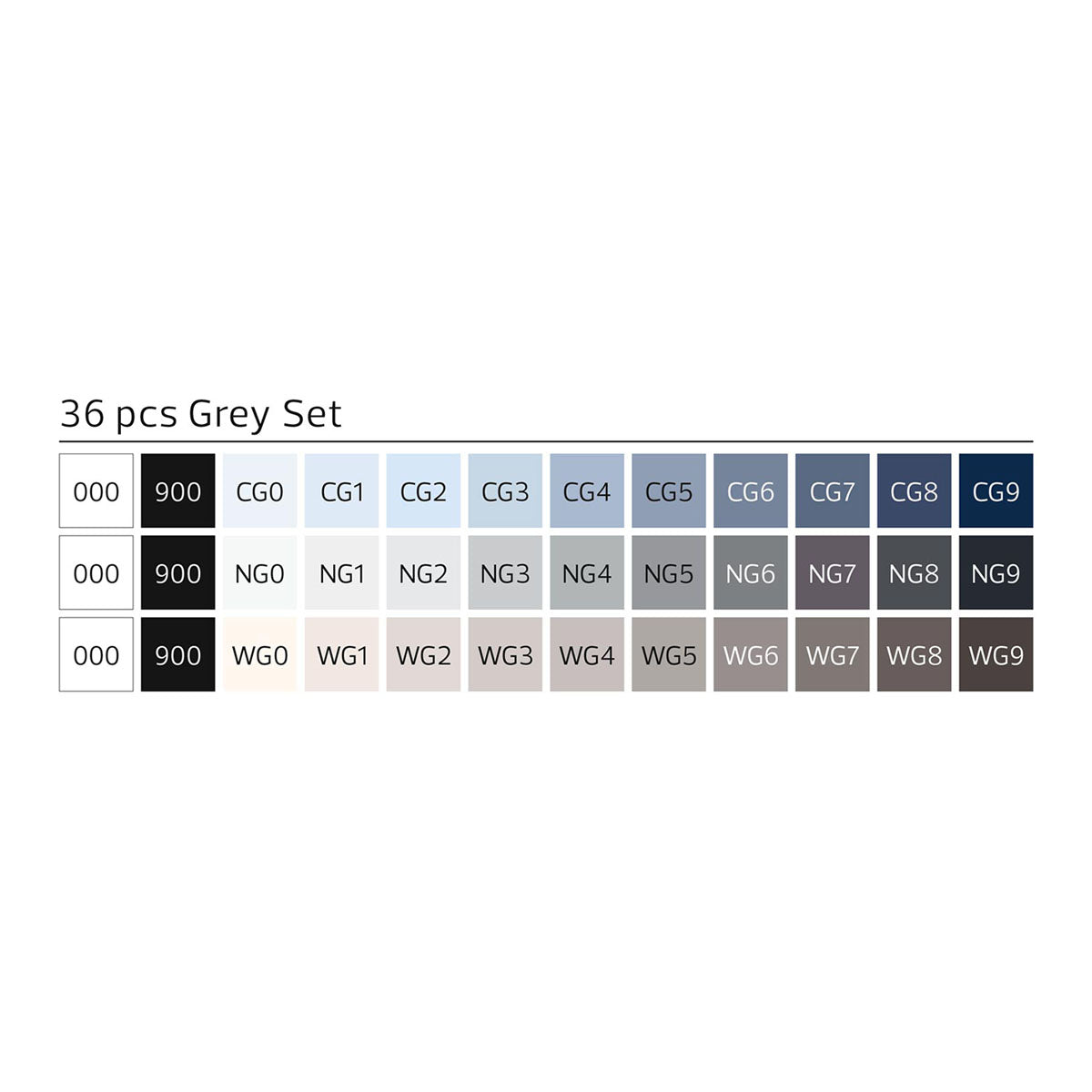 Stylefile Marker Brush 36set Grey