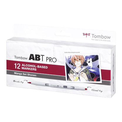 Tombow ABT PRO Dual Brush Pen 12 set, Manga Shonen Colours