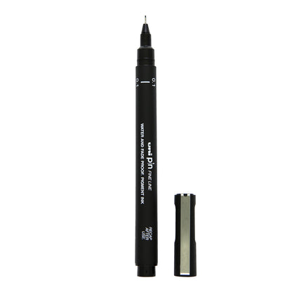 Uni Pin Fine Line Pens Classic-2 8 Set, Black