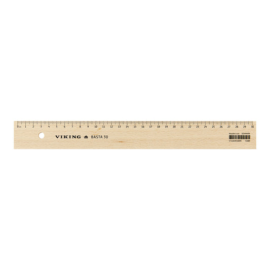 Viking Basta 30 Wooden Ruler, 30 cm