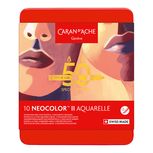 Caran d'Ache Neocolor II Water-Soluble Crayons 10 Set Portrait Colors LTD. Edition