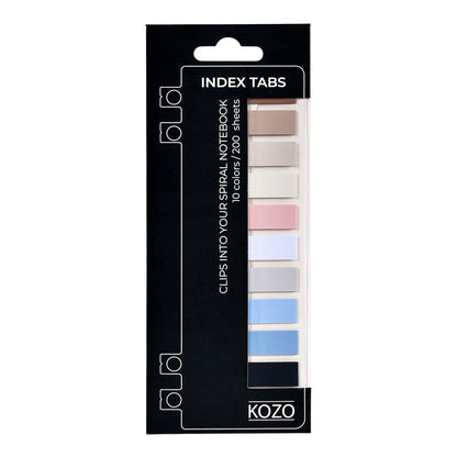 Kozo Index Tabs 12x44 mm 10 Colors Beach