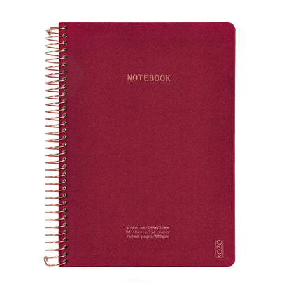 Kozo Premium A5 Notebook Ruled 160 Pages