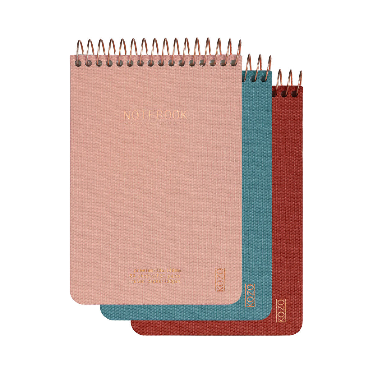 Kozo Premium A6 Notebook Ruled 160 Pages