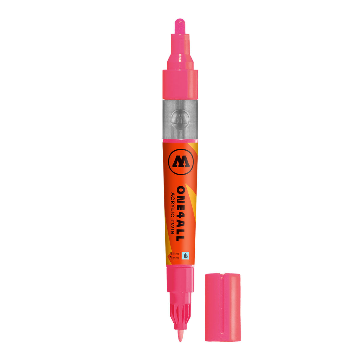 Molotow ONE4ALL Acrylic Twin Marker in Neon Red Fluo (262)