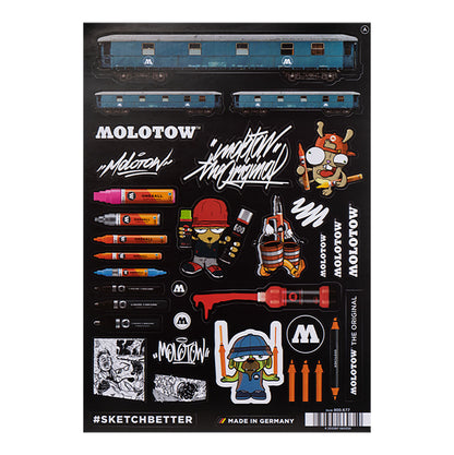 Molotow Sticker Sheet Set A