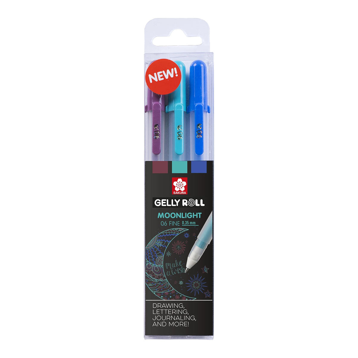 Sakura Gelly Roll 06 Moonlight 0.3 mm 3 set Galaxy Colors