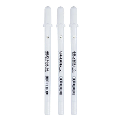 Sakura Gelly Roll 10 Bold 0.5 mm 3 set White Colors