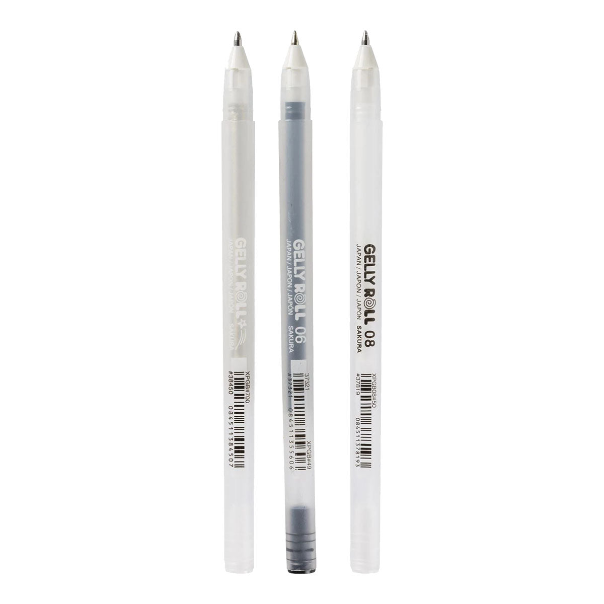 Sakura Gelly Roll 3 set Black, White, Clear Colors