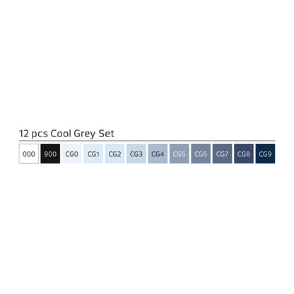 Stylefile Marker Brush 12set Cool Grey