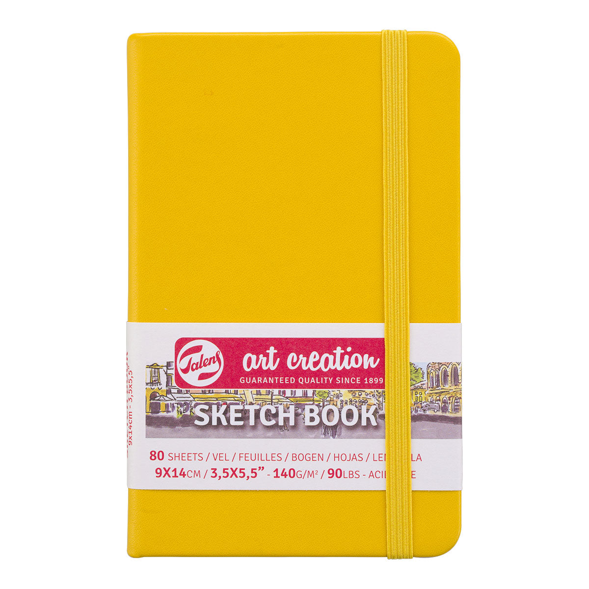 Talens Art Creation Hardcover Sketch Book 9x14cm 140g/80 ark - Golden Yellow