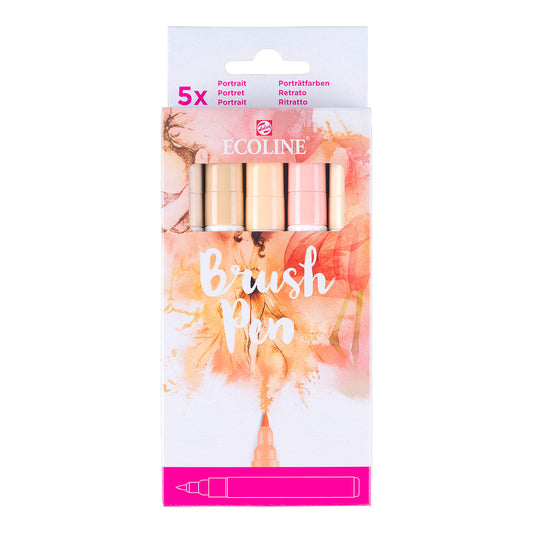 Talens Ecoline Brush Pen 5 set, Portrait Colors