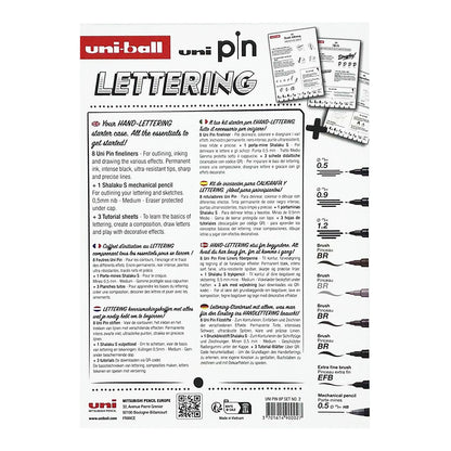 Uni Pin Fine Line Pens Lettering Starter Case 9 Set