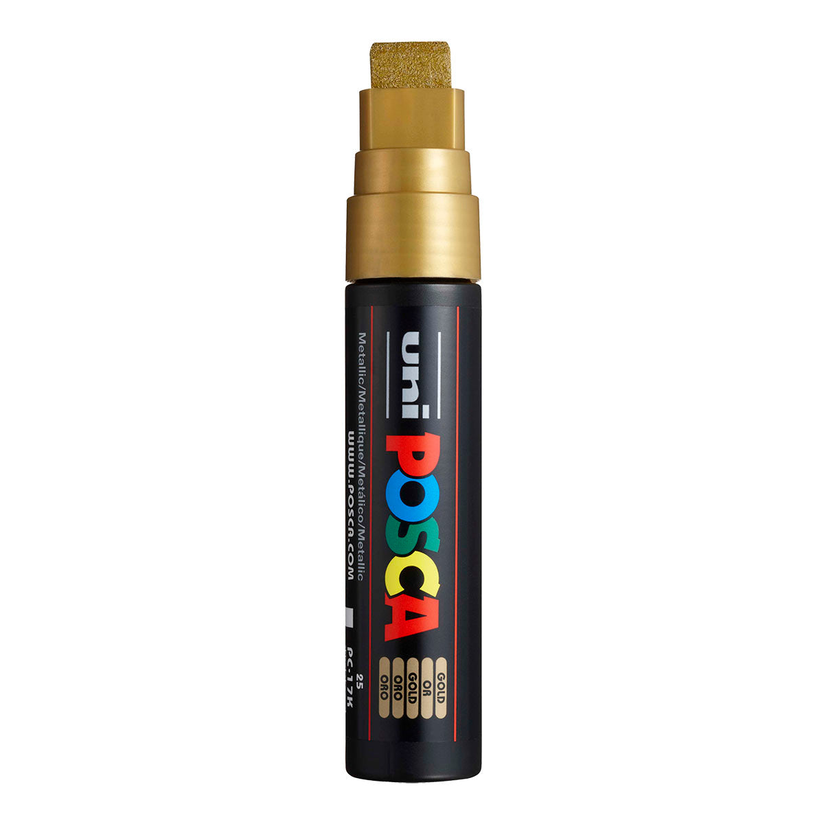 Uni Posca Marker PC-17K, Extra Broad 15 mm - 25 Metallic Gold