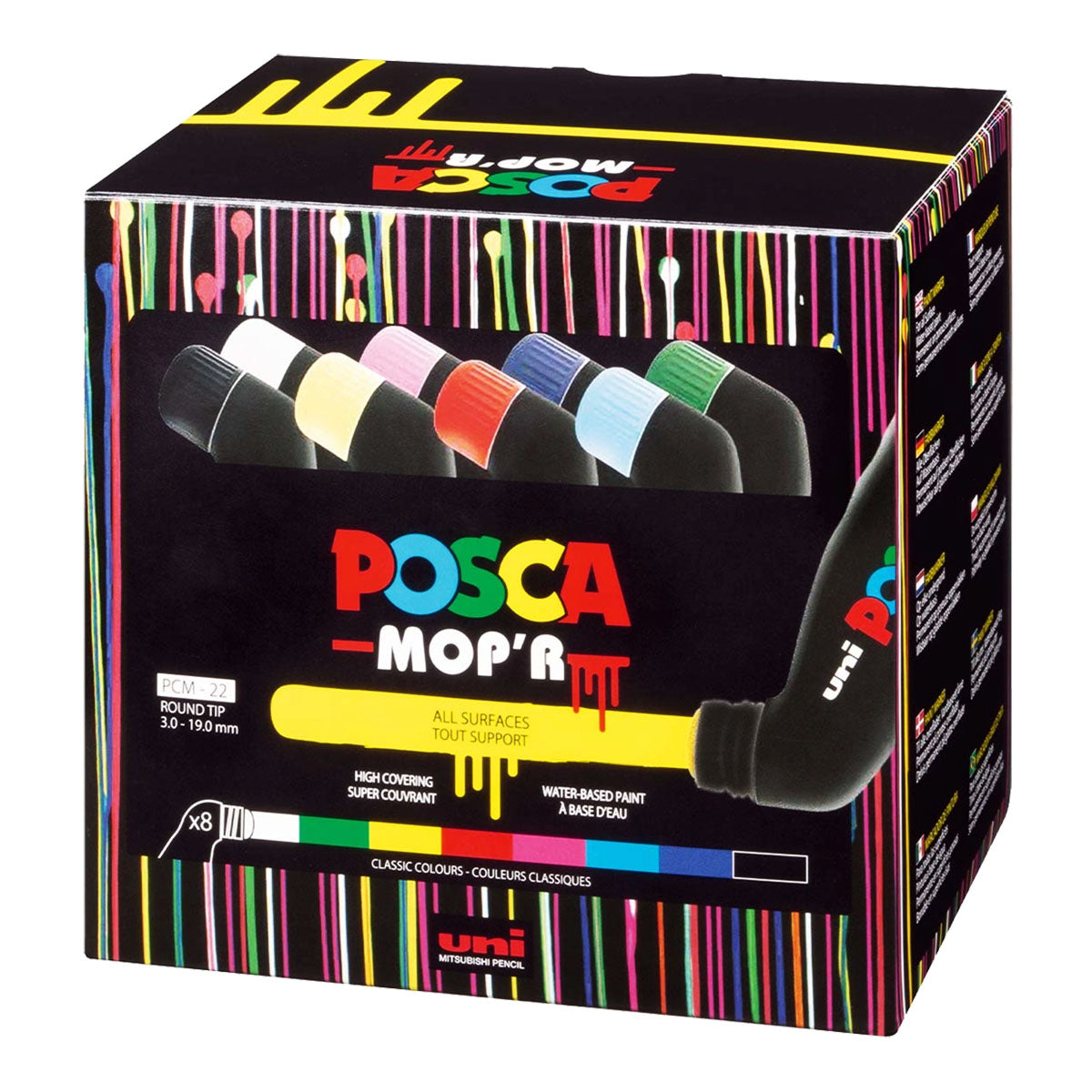 Uni Posca Mop'r PCM-22 Squeeze Marker 19 mm, 8set